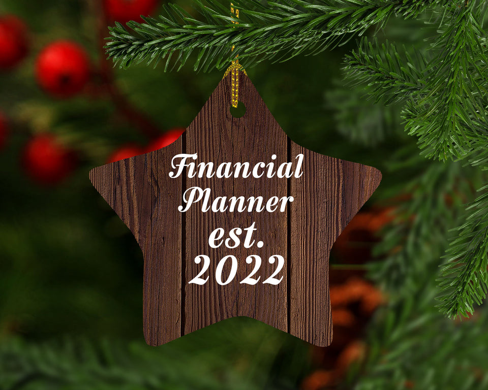 Financial Planner Established Est. 2022 - Star Ornament D