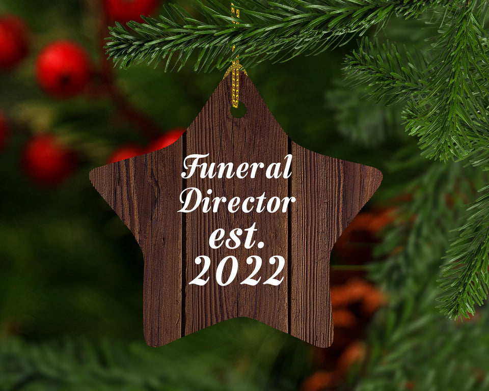 Funeral Director Established Est. 2022 - Star Ornament D