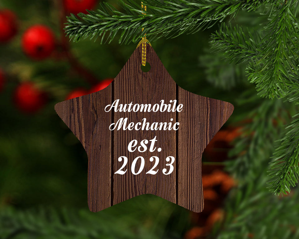 Automobile Mechanic Established Est. 2023 - Star Ornament D
