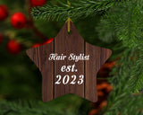 Hair Stylist Established Est. 2023 - Star Ornament D