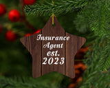 Insurance Agent Established Est. 2023 - Star Ornament D