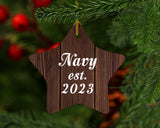 Navy Established Est. 2023 - Star Ornament D