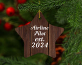 Airline Pilot Established Est. 2024 - Star Ornament D