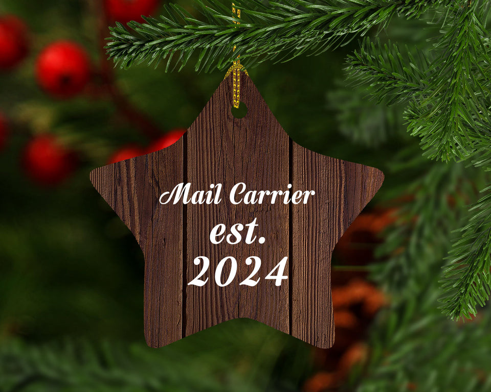 Mail Carrier Established Est. 2024 - Star Ornament D
