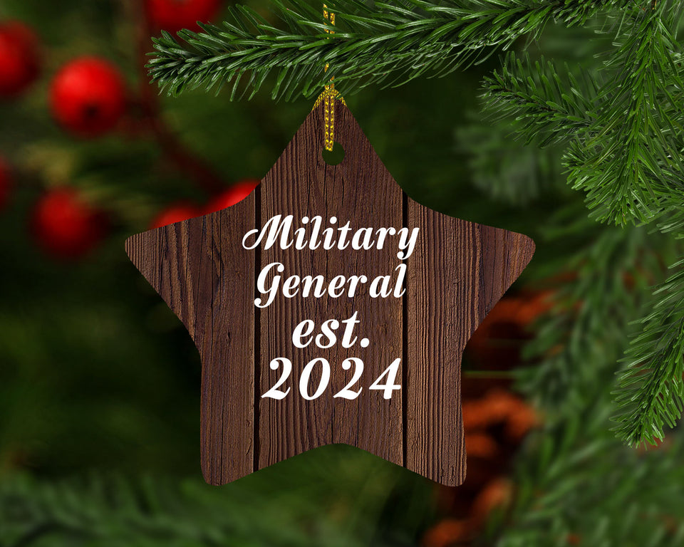 Military General Established Est. 2024 - Star Ornament D