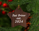 Taxi Driver Established Est. 2024 - Star Ornament D