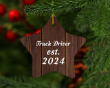 Truck Driver Established Est. 2024 - Star Ornament D