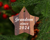 Grandson Since 2024 - Star Ornament E