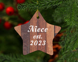 Niece Established Est. 2023 - Star Ornament E