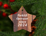 Forklift Operator Since 2024 - Star Ornament E