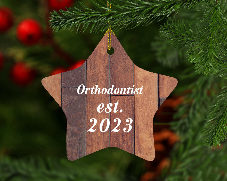 Orthodontist Established Est. 2023 - Star Ornament E