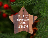 Forklift Operator Established Est. 2024 - Star Ornament E