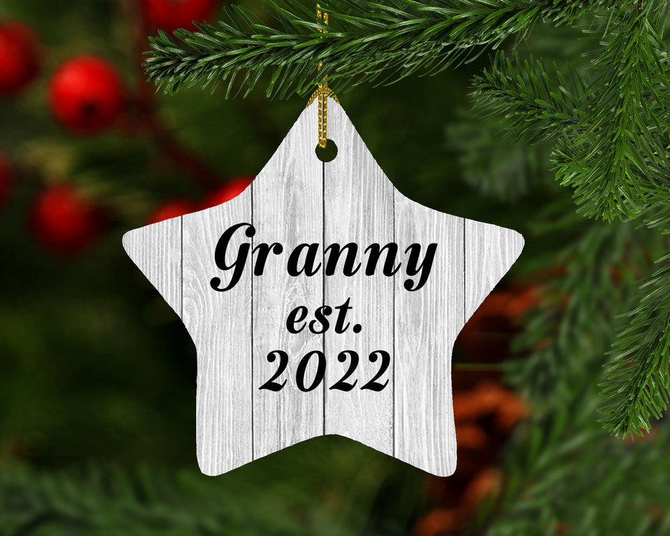 Granny Established Est. 2022 - Star Ornament F