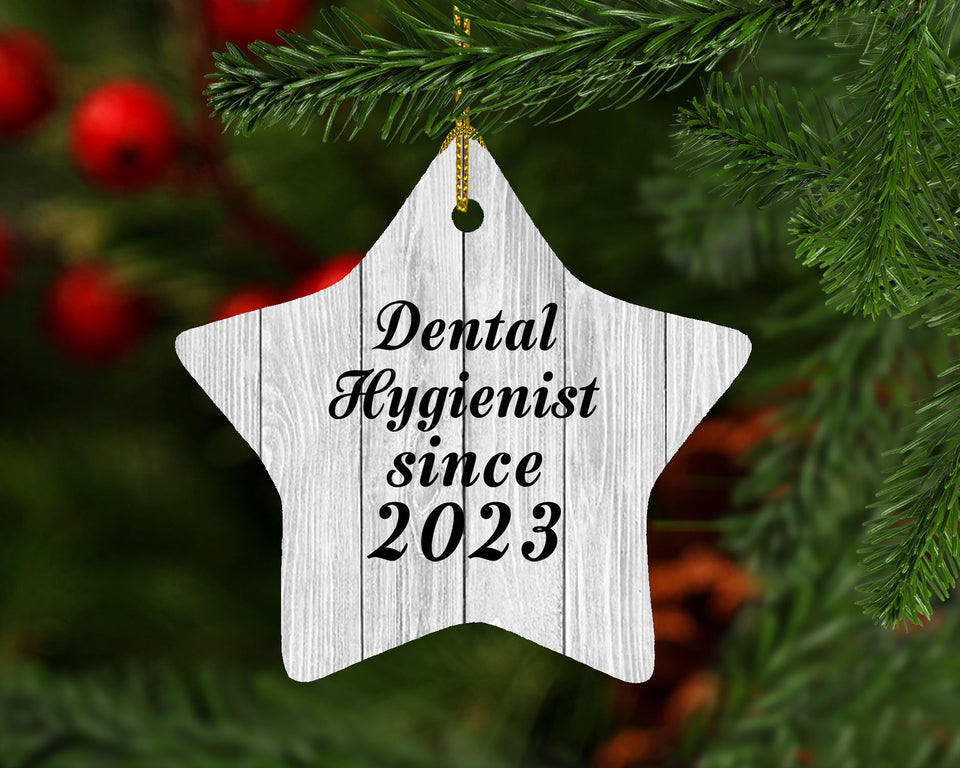 Dental Hygienist Since 2023 - Star Ornament F