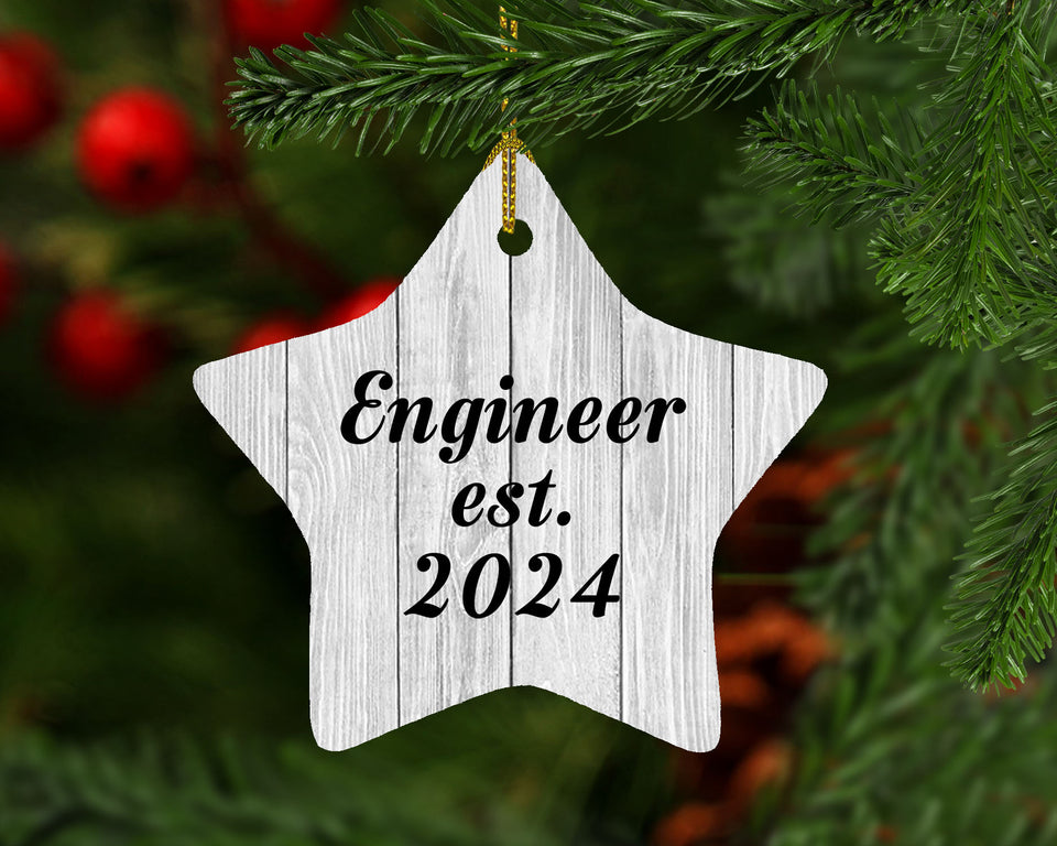 Engineer Established Est. 2024 - Star Ornament F