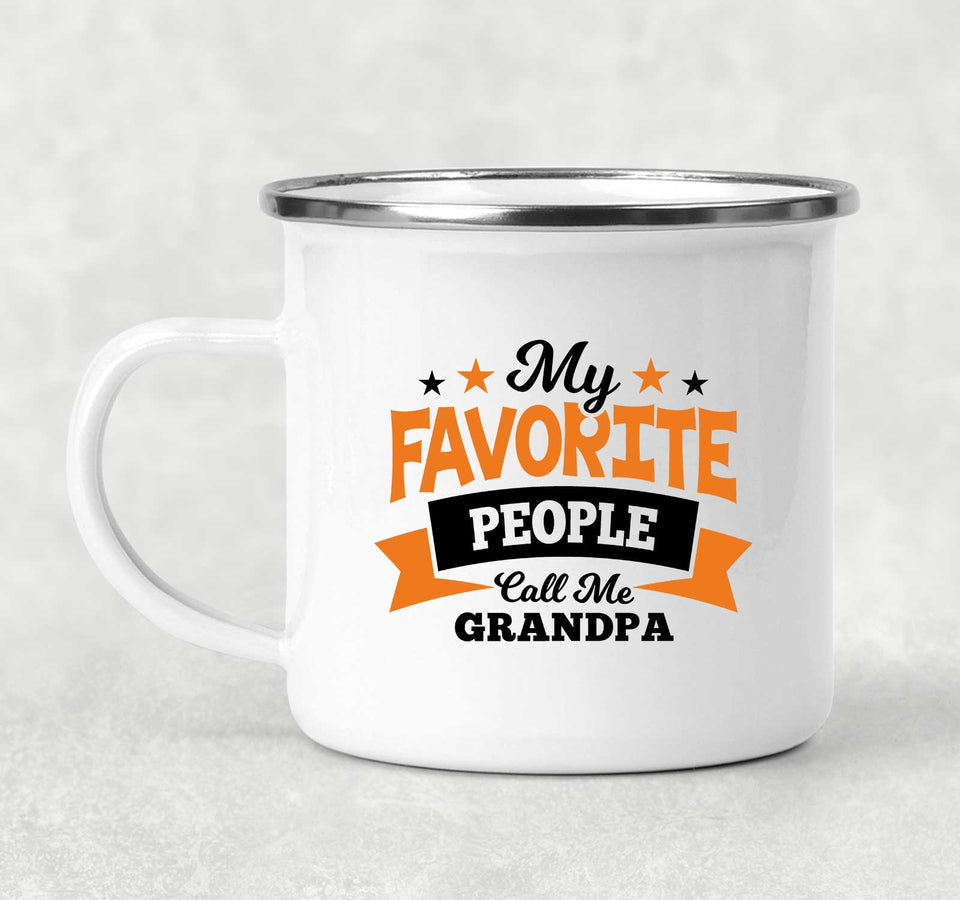 My Favorite People Call Me Grandpa - 12oz Camping Mug