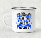 The Smallest Hands Make The Biggest Mark On Dad's Heart - 12oz Camping Mug