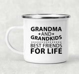 Grandma and Grandkids, Best Friends For Life - 12oz Camping Mug