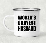 World's Okayest Husband - 12oz Camping Mug