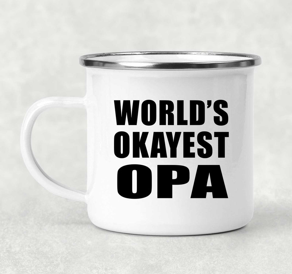 World's Okayest Opa - 12oz Camping Mug