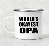 World's Okayest Opa - 12oz Camping Mug