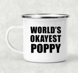 World's Okayest Poppy - 12oz Camping Mug