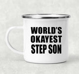 World's Okayest Step Son - 12oz Camping Mug
