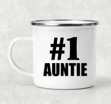 Number One #1 Auntie - 12oz Camping Mug