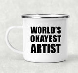 World's Okayest Artist - 12oz Camping Mug