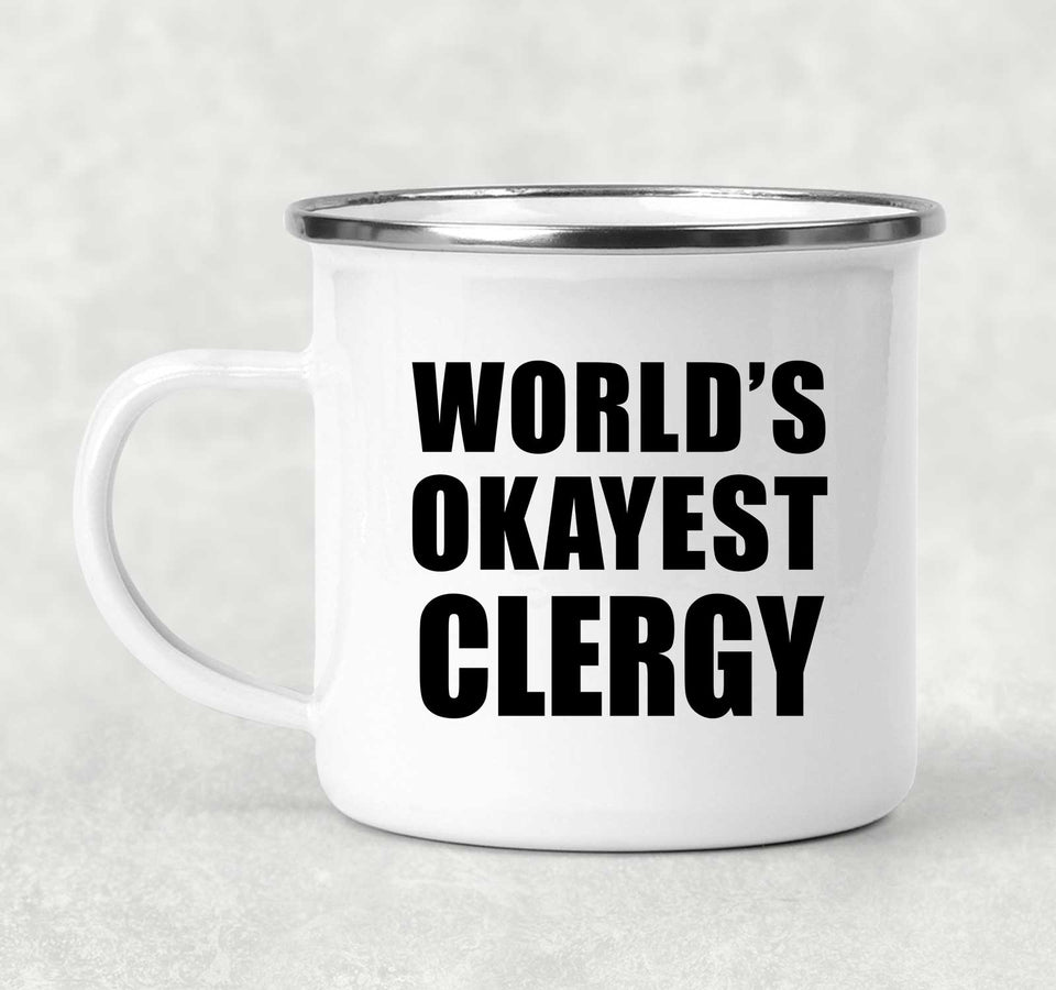 World's Okayest Clergy - 12oz Camping Mug