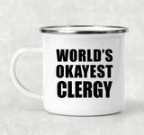 World's Okayest Clergy - 12oz Camping Mug