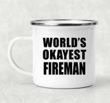 World's Okayest Fireman - 12oz Camping Mug
