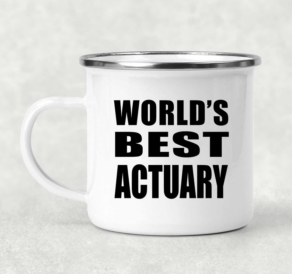 World's Best Actuary - 12oz Camping Mug
