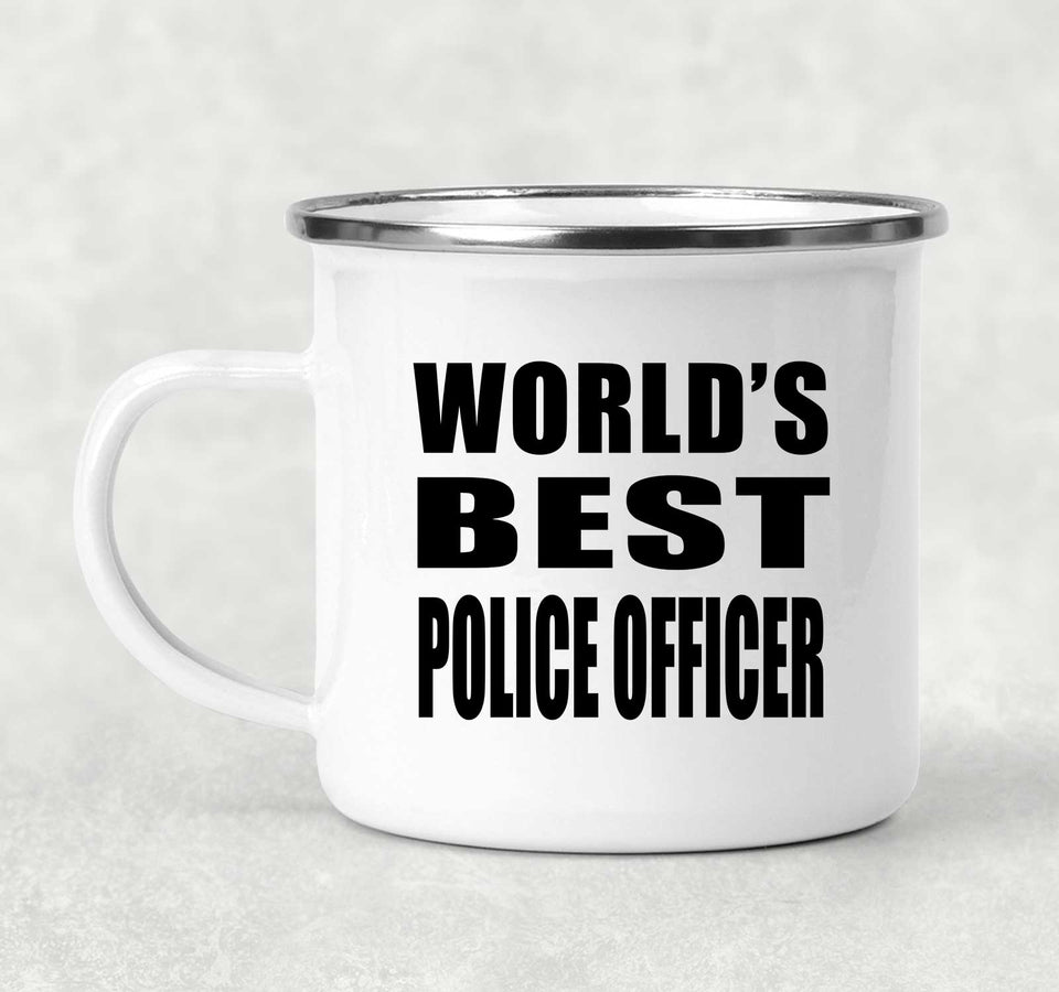 World's Best Police Officer - 12oz Camping Mug