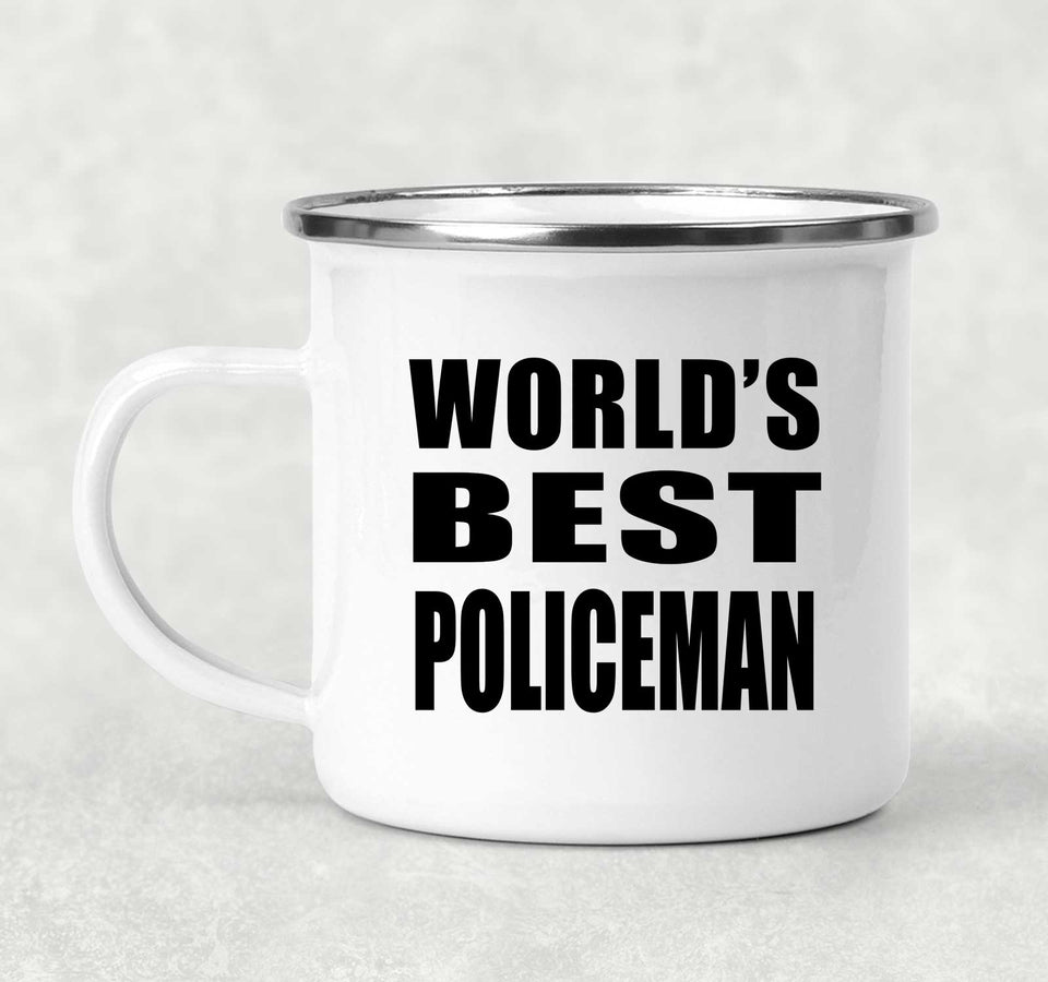 World's Best Policeman - 12oz Camping Mug