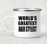World's Greatest Hair Stylist - 12oz Camping Mug