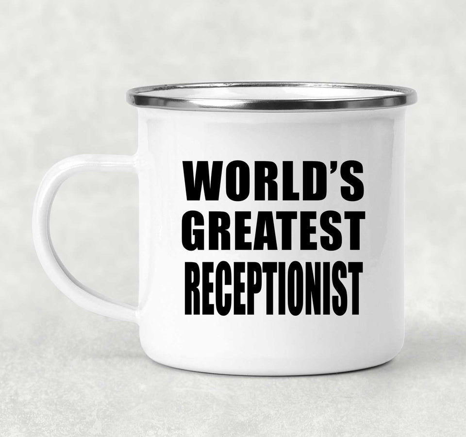 World's Greatest Receptionist - 12oz Camping Mug