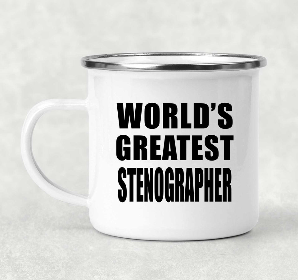 World's Greatest Stenographer - 12oz Camping Mug