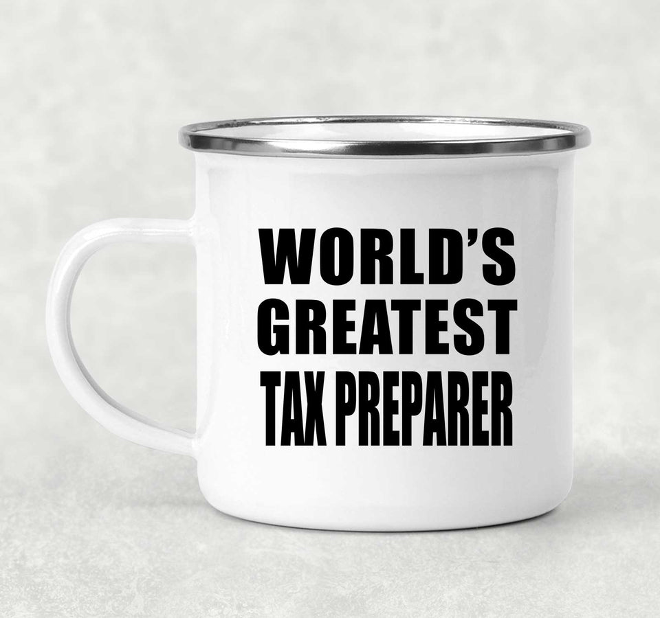 World's Greatest Tax Preparer - 12oz Camping Mug