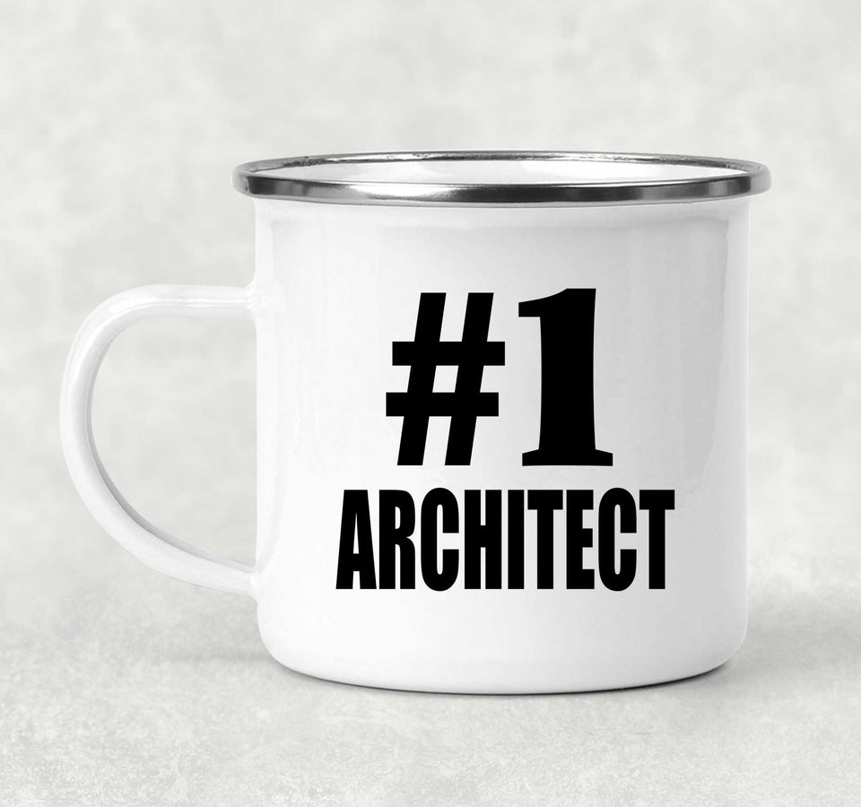 Number One #1 Architect - 12oz Camping Mug