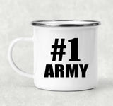 Number One #1 Army - 12oz Camping Mug