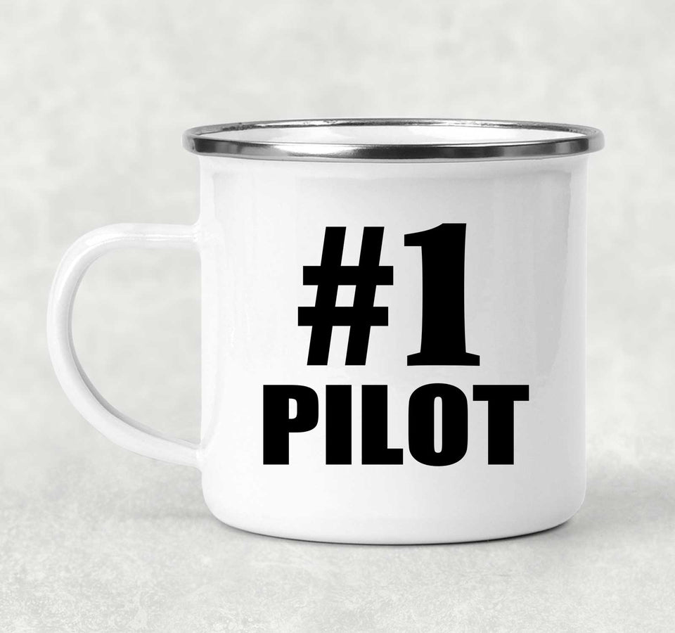 Number One #1 Pilot - 12oz Camping Mug