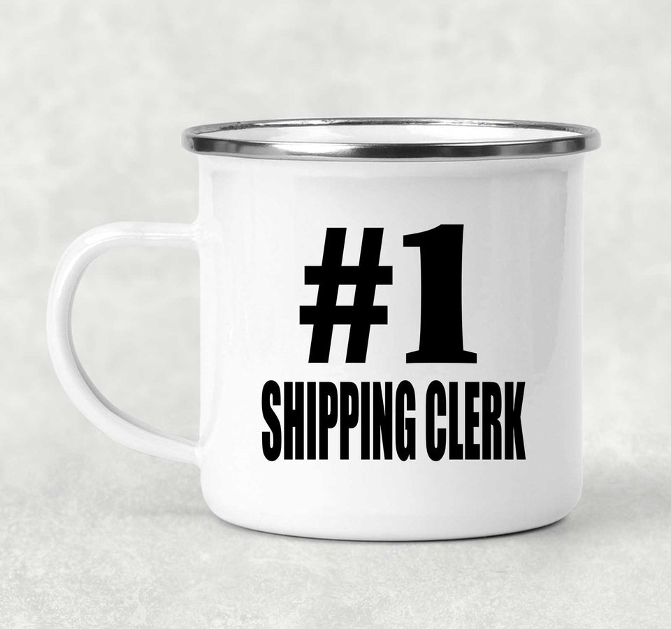 Number One #1 Shipping Clerk - 12oz Camping Mug