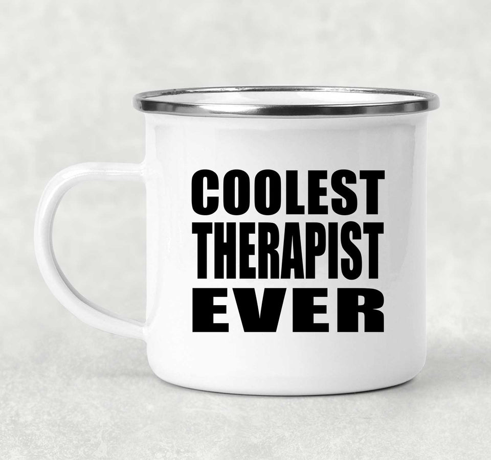 Coolest Therapist Ever - 12oz Camping Mug