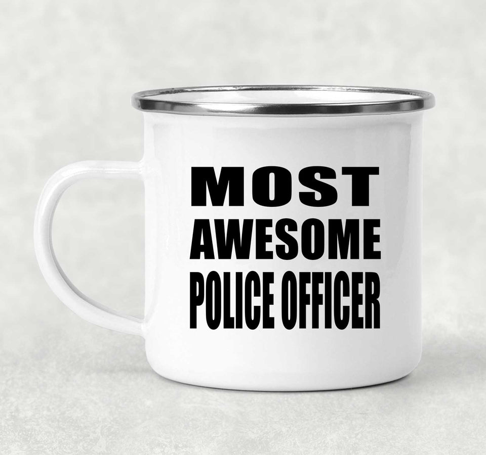 Most Awesome Police Officer - 12oz Camping Mug