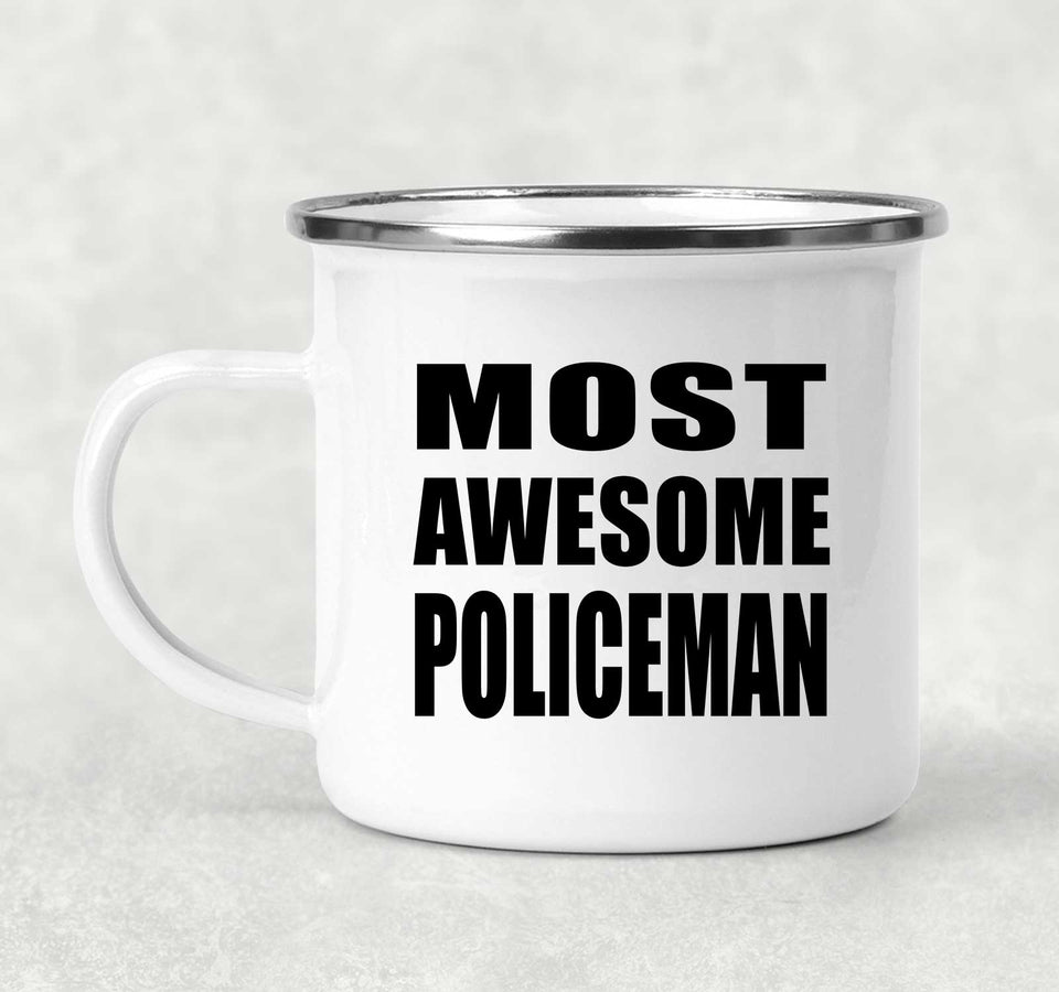 Most Awesome Policeman - 12oz Camping Mug
