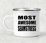 Most Awesome Seamstress - 12oz Camping Mug