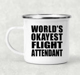 World's Okayest Flight Attendant - 12oz Camping Mug