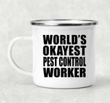 World's Okayest Pest Control Worker - 12oz Camping Mug