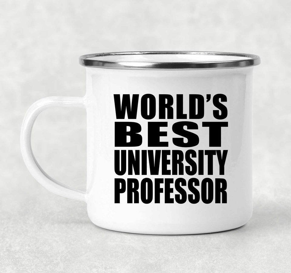 World's Best University Professor - 12oz Camping Mug